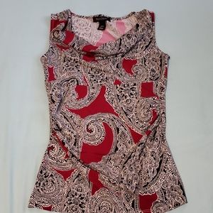 WHBM Sz XXS Red, White & Black top!